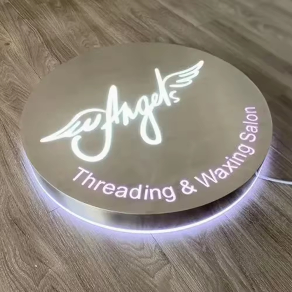 Acrylic Salon Cosmetic Shop High Grade Custom LED Light Double Sided Advertising Blade Sign Storefront Light Box Sign